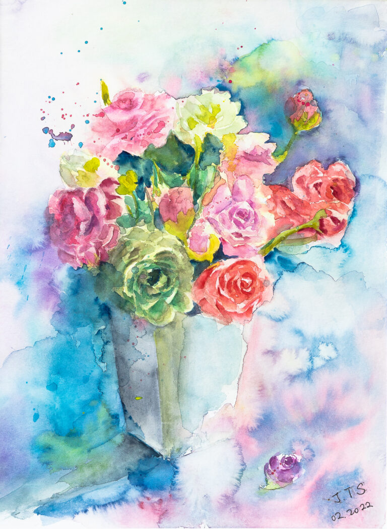 Watercolor, Blumenarrangement
